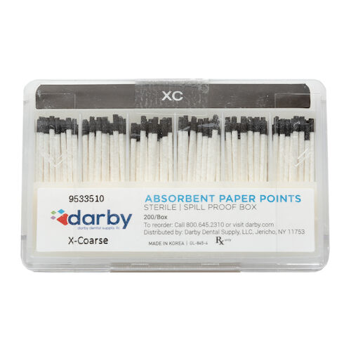 9533510 Absorbent Paper Points X-Coarse, 200/Box