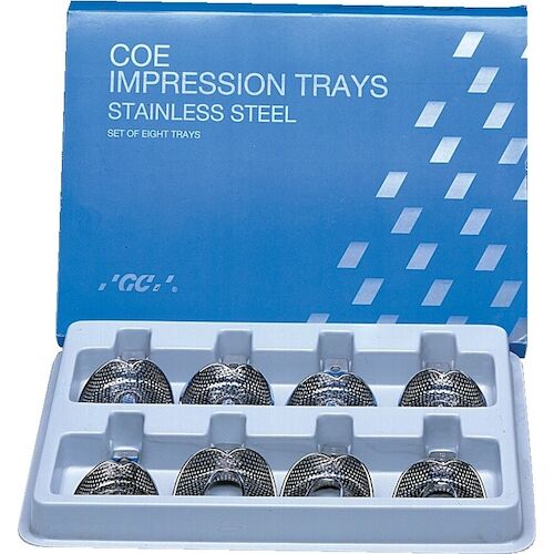 8191172 Coe Stainless Steel Perforated Regular Impression Trays S20, Lower, Regular, 264201