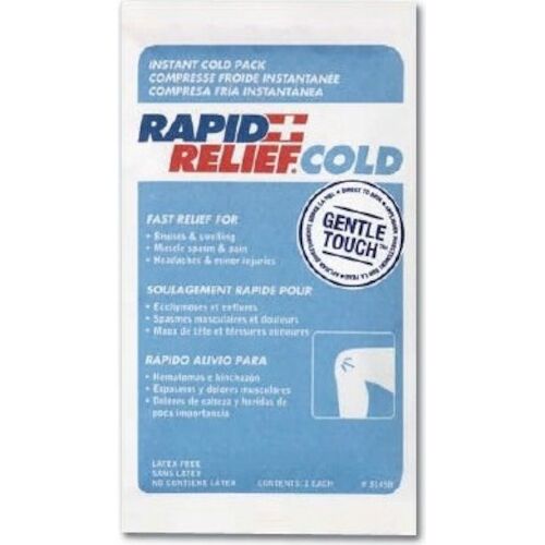 9514854 Rapid Relief Cold and Warm Packs Cold Pack, 4" x 6", 50/Pkg., 31346-50