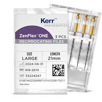 5254800 ZenFlexOne Reciprocating NiTi Files Large, 21 mm, 818-2610, 3/Pkg