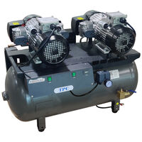 5255310 TPC Superb Air Oil-less Air Compressor w/ Membrane Dryer, Twin 3HP (2HP x 1 x 1HP x 1), 220V, 1-7 Users, DC8226