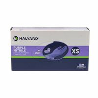 9900120 Purple Nitrile PF Gloves X-Small, 100/Box, 53430