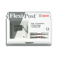 9530520 Flexi-Post Refills and Economy Refills Stainless Steel, Size 1, Red, 10/Pkg, 130-01