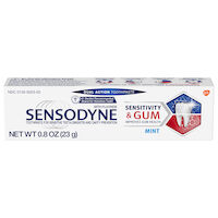 5250720 Sensodyne Sensitivity and Gum Toothpaste Sensodyne Sensitivity and Gum Toothpaste, 0.8 oz, Mint, 60000000120942