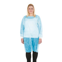 9526720 SafeWear Form-Fit Isolation Gowns Regular, Bright Blue, 12/Pkg., 8114