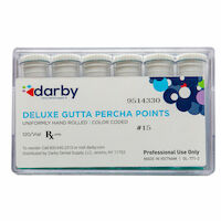9514330 Deluxe Gutta Percha Points #15, 6 Vials of 20, 120/Box