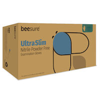 5254040 BeeSure UltraSlim Nitrile Medium 350/Box, Medium, 350/Box, BE1157