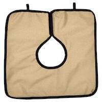 9200150 Cling Shield Adult Aprons Pano Cape, No Collar, 23 1/2" x 7 1/2", Beige, 29BEIGE
