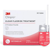 5256250 3M Clinpro Clear Fluoride Treatment 5256250, Watermelon Flavor, 0.5mL Unit Dose, 7200W, 50/Pkg