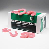 8440350 Hygenic U-Shaped Occlusal Rim Wax Standard Package, 100/Pkg., H00822