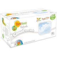 9549850 BeeSure Naturals Earloop Masks Cloud, 50/Box, BE2430