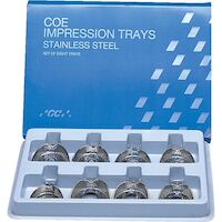 8191160 Coe Stainless Steel Perforated Regular Impression Trays S1, Upper, Regular, 264011