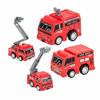 Toy Pull Back Fire Truck Red Plastic 24/Pk - Toy Pull Back Fire Truck Red Plastic 24/Pk - Image 1
