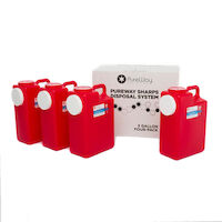 5252360 Sharps Mail Back Kit 3 Gallon Four-Pack Sharps Container w/ Recycling Kit, 40043