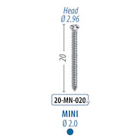 496-0460  2.0 mm x 20 mm, Mini Screw, 20-MN-020 product image