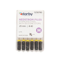 5250760 Hedstrom Files with Silicone Stops 25mm, #40, 6/Pkg.