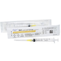5257860 RELI Conventional Hypodermic Needle with Pre-attached Luer Lock Syringe Reli 3ml Syringe, 20g x 1.5", Regular Wall/, RegularBevelNeedle, 100/Box, HYP20G151-RW-S3ML