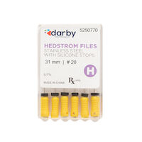5250770 Hedstrom Files with Silicone Stops 31mm, #20, 6/Pkg.