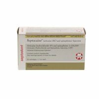 9515480 Septocaine (Articaine HCl and Epinephrine) Gold, 50/Box, 01A1400