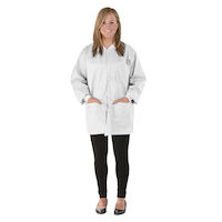 9526790 SafeWear Hipster Jackets Protective Hip-Length Jacket Large, Frost White, 12/Pkg., 8105-C