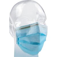 8521111 BARRIER Surgical Mask, Anti-Fog Tie-On, Blue, 60/Box, 42311