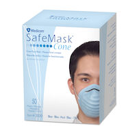 5255631 SafeMask Cone Face Mask 5255631, Cone Mask, 2020, Blue, 12/Box
