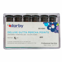 9514341 Deluxe Gutta Percha Points #80, 6 Vials of 20, 120/Box