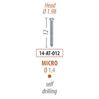 496-0441  1.4 mm x 12 mm, Micro Auto-Screw, 14-AT-012 - 496-0441  1.4 mm x 12 mm, Micro Auto-Screw, 14-AT-012 - Image 1