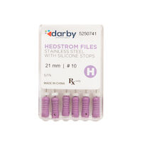 5250741 Hedstrom Files with Silicone Stops 21mm, #10, 6/Pkg.