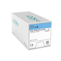 LOOK Suture Polypropylene Blue Monofilament C17 Needle 3/8 Circle Reverse Cutting 12mm 4-0 10" Box of 12 - LOOK Suture Polypropylene Blue Monofilament C17 Needle 3/8 Circle Reverse Cutting 12mm 4-0 10" Box of 12 - Image 1
