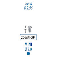 496-0451  2.0 mm x 4 mm, Mini Screw, 20-MN-004 - 496-0451  2.0 mm x 4 mm, Mini Screw, 20-MN-004 - Image 1