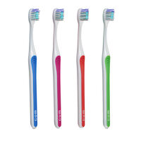 GUM Toothbrush Adult 23 Tuft Soft Subcompact 4 Assorted Colors 12/Pk thumbnail 2
