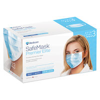 9532061 SafeMask Premier Elite Earloop Masks Blue, 50/Box, 2042
