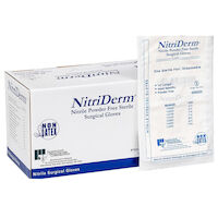 5256071 NitriDerm Nitrile Sterile Surgical Gloves 5256071, Size 7.5, 135275