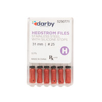 5250771 Hedstrom Files with Silicone Stops 31mm, #25, 6/Pkg.
