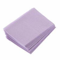 3410971 Patient Towels Economy, 2-Ply Paper, 1-Ply Poly, Lavender, 500/Box