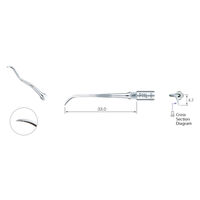 9543291 Varios Perio Root Planing Tips P11L, Sharp Edge, Left Curved, Z217409