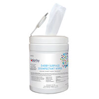 9430502 Darby Surface Disinfectant Wipes Disinfectant Wipes, 6" x 6.75", 160/Canister