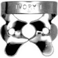8492702 Ivory Rubber Dam Clamps, Wingless W1, General Purpose Upper, 57506