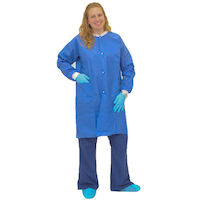 5251112 ValueFlex Lab Coats ValueFlex Lab Coat,Small,10/Pkg.,Blue,D089-18-02