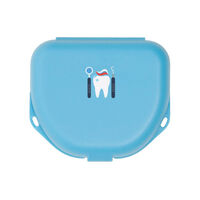 5258312 Imprinted Retainer Boxes Neon Blue, 1", 25V500N, 144/Pkg