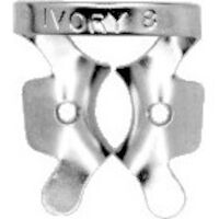 8492712 Ivory Rubber Dam Clamps, Wingless W8, General Purpose Upper Round Teeth, 57534