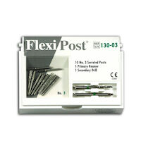 9530522 Flexi-Post Refills and Economy Refills Stainless Steel, Size 3, Green, 10/Pkg, 130-03
