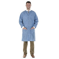 9526722 SafeWear High Performance Lab Coat Small, Deep Blue, 12/Pkg., 8107-A