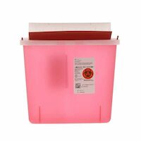 0063232 In Room Container with Mailbox-Style Lid 5 Quart, Transparent Red, Each, 85131