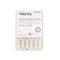 5250742 Hedstrom Files with Silicone Stops 21mm, #15, 6/Pkg.