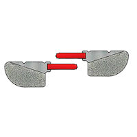 5252842 Dentatus Complete IPR Solution IPR Tips, Blade Thickness 0.50 mm, Double-Sided, Red, LTA-P5/2