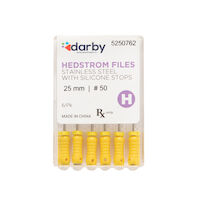 5250762 Hedstrom Files with Silicone Stops 25mm, #50, 6/Pkg.
