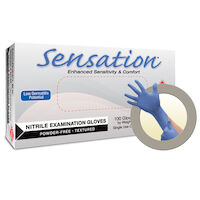 Sensation N73 Nitrile Gloves, Powder-Free, Extra Small, 100/Box, N730 thumbnail 6