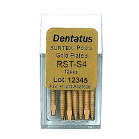 9519672 Surtex Gold Plated Post Refills Short, S-4, 7.8 mm, 12/Pkg., RST-S4